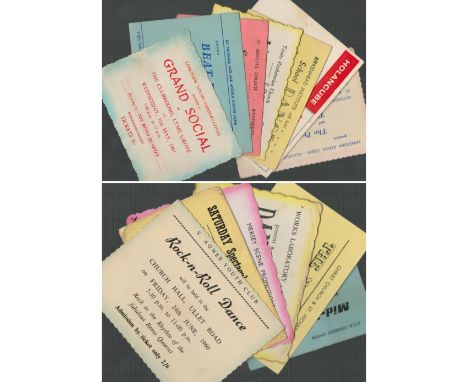 Vintage ticket collection, 1964 Beat Dace Featuring The Tagg and The Medallions, 1963 Grand Buffet Dance at the Victoria Hote