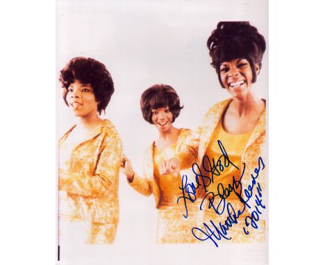 Martha Reeves signed 10x8 inch colour photo. Good condition. All autographs come with a Certificate of Authenticity. We combi