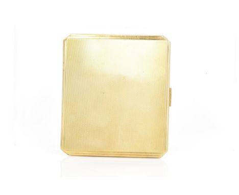 A 1930s 9ct gold cigarette case, by William Neale & Son Ltd, hallmarked Birmingham 1937, of octagonal form and with engine tu