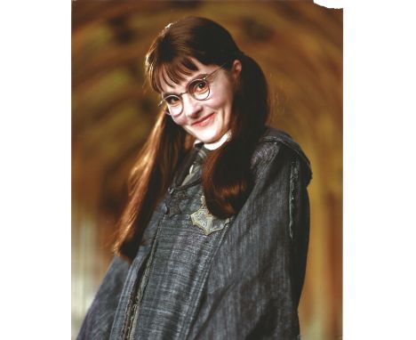 Shirley Henderson Signature Piece Featuring A Colour 10x8 Photograph Picturing Henderson During Her Role In Harry Potter Plus