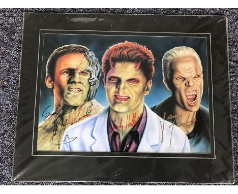 Andy Hallett George Hertzberg James Marsters 20x16 Signed Limited Edition Print By Illustrator Duncan Gutteridge. Good Condit