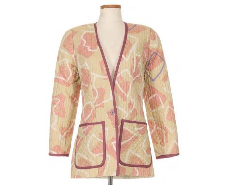 Quilted with v-neck and single button front closure (size 4/6).No condition report? Click below to request one. *Any conditio