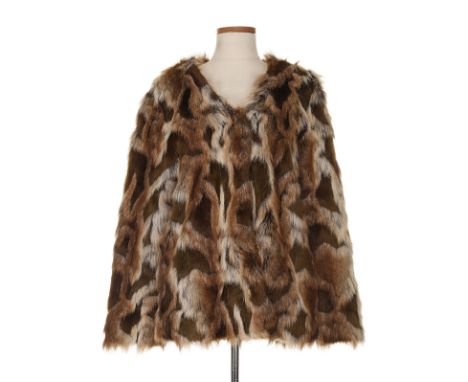 Mid-length with front closure (sizes S); together with a fur trimmed lightweight coat (size XL), and a turquoise, red, purple