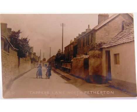 POSTCARDS - NORTH PETHERTON, SOMERSET  Approximately 110 cards, comprising real photographic views of Tappers Lane (by Charle