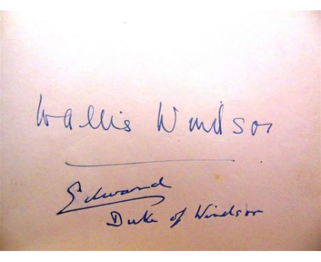 AN AUTOGRAPH BOOK  signed by Edward, Duke of Windsor [formerly Edward VIII] and Wallis, Duchess of Windsor; Gregory Peck; Ann