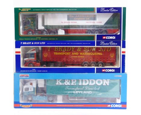 THREE CORGI CLASSICS DIECAST MODEL COMMERCIAL VEHICLES  comprising a No.CC11912, E.R.F. EC Step Frame Curtainside 'K. &amp; P