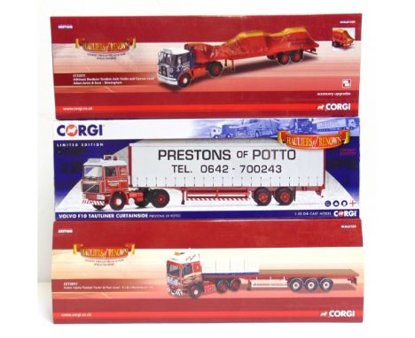 THREE CORGI CLASSICS DIECAST MODEL COMMERCIAL VEHICLES  comprising a No.CC13911, Foden Alpha Flatbed Trailer &amp; Peat Load 