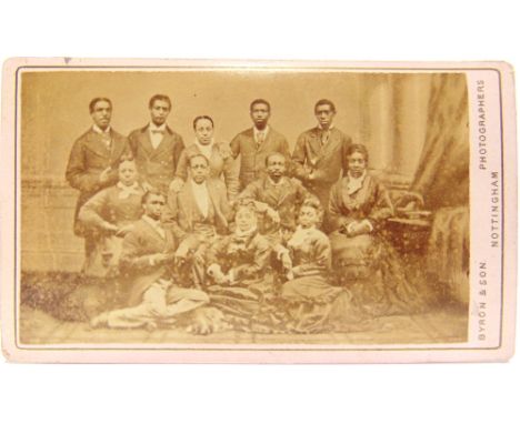 PHOTOGRAPHS - AN ALBUM  comprising approximately 105 carte-de-visite and five cabinet photographs, mainly portraits, the form