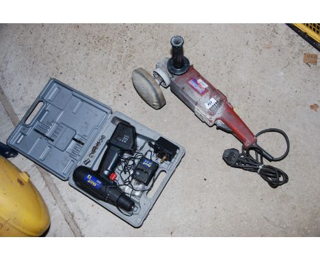 A Craft cordless drill with charger, plus a 'Sealey' grinder with polishing head.