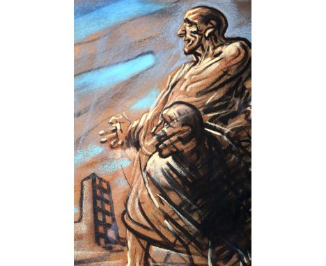 Peter Howson OBE (Scottish born 1958) ARR Framed pastel, signed dated 2005 ‘Homeward’ 30cm x 22cm 