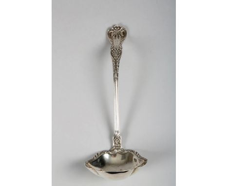 American sterling silver ladle, monogram R. Pat. 1894, 10ozs. 