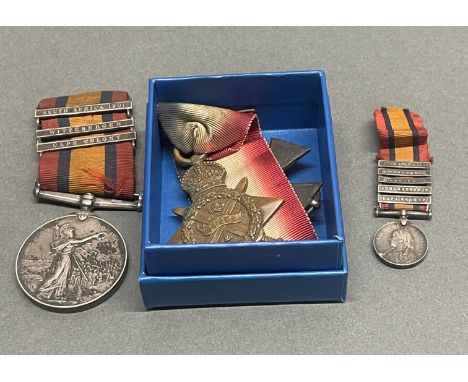A South Africa medal with bars for Cape Colony, Wittebergen and South Africa 1901, with miniatures and other items. Presented