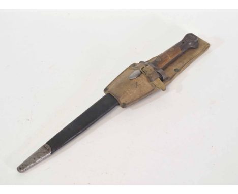 British pattern 1888 MKI Type 2 Lee-Metford rifle bayonet, scabbard and bayonet frog, by Wilkinson of London, stamped to rica
