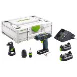 NEW & BOXED FESTOOL TXS 10.8V 2 x 2.6Ah Li-Ion Cordless Multipurpose Drill. RRP £298.99. (AO)