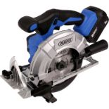 NEW & BOXED DRAPER D20 20V Brushless Circular Saw, 1 x 3.0Ah Battery, 1 x Fast Charger 00594. RRP £