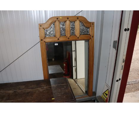 A modern framed wall mirror