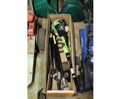 "The Handy" petrol multi tool with hedge cutter/strimmer attachments