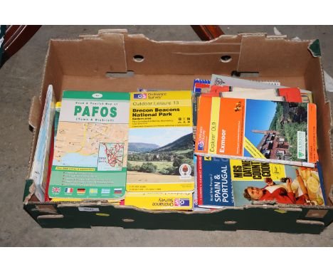 A box of Ordnance Survey maps