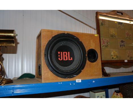 A JBL sub speaker