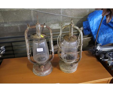 Two vintage storm lanterns 