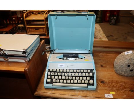 An Imperial typewriter with carry case