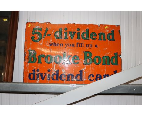 An enamel 'Brooke Bond' advertising sign