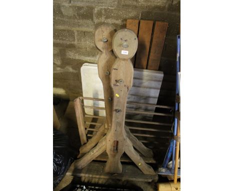 A pair of vintage height adjustable posts