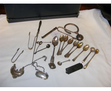 Various silver flatware