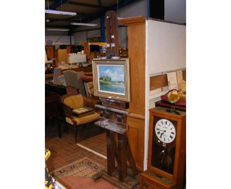 A large vintage artists easel