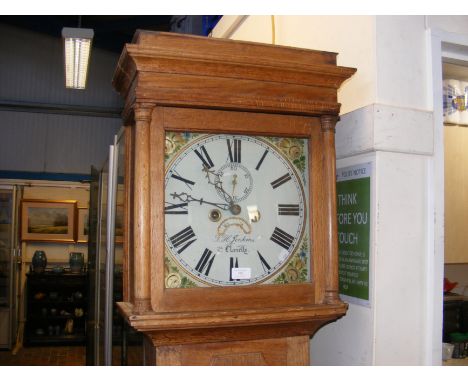 An antique oak cased eight day Grandfather clock by Jenkins, having separate second hand and date aperture CONDITION REPORT O