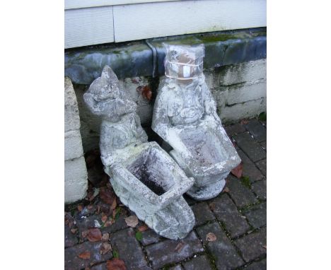 Two garden ornaments