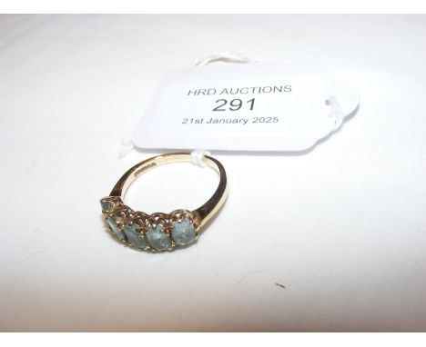 A five stone dress ring in 9ct setting