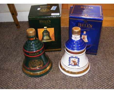 A commemorative unopened Bell's Scotch Whisky decanter in box, together with one other