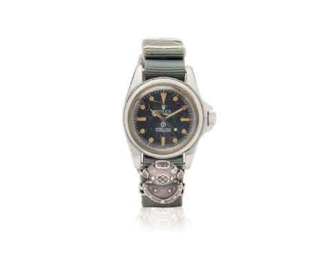  Rolex. A very rare British military issued stainless steel automatic wristwatch Oyster Perpetual Submariner 'MilSub' Ref.551