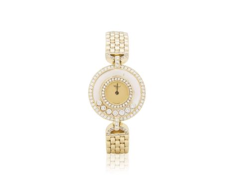  Chopard. A Ladies 18k gold and diamond-set quartz bracelet watch Happy Diamonds, Ref.4097, Case No.306322, made in the 1990s