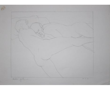 MICHAEL AYRTON [1921-75]. Femmes et Hombres [Verlaine Suite], 1972. etchings on hand-made paper x14 [one missing from the set