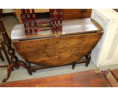 19th century oak gate-leg table