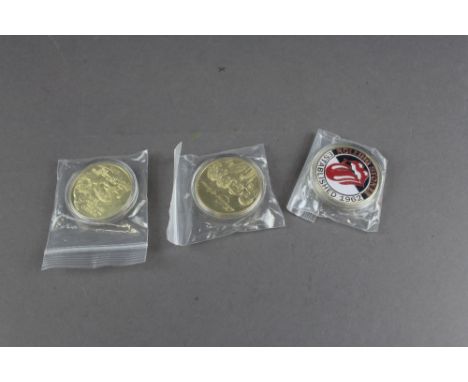 Gold plated coins Shakespeare & Rolling Stones