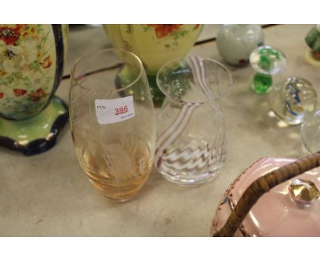 2 Caithness glass vases