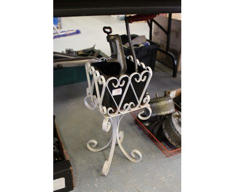 Small wrought iron planter & mincer