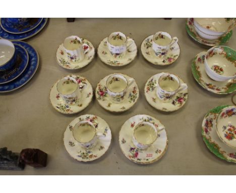 Royal Worcester 'Rounoke' coffee cans & saucers