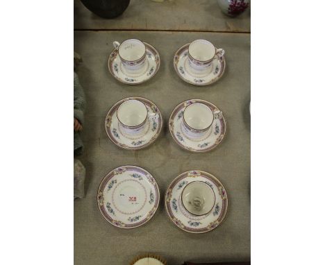 Royal Worcester coffee cans & saucers 9204 date 1912
