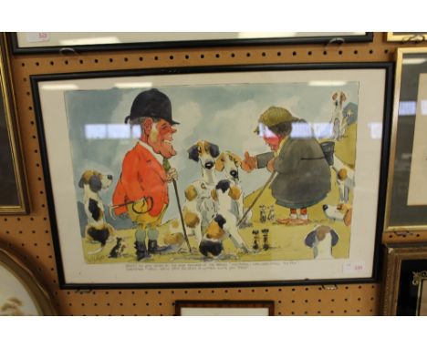 Wilk, (William (Bill) Wilkinson) (1906-1994) ink and watercolour, cartoon, Johhny Richardson