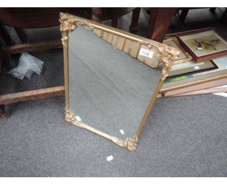 A vintage gilt frame small wall mirror