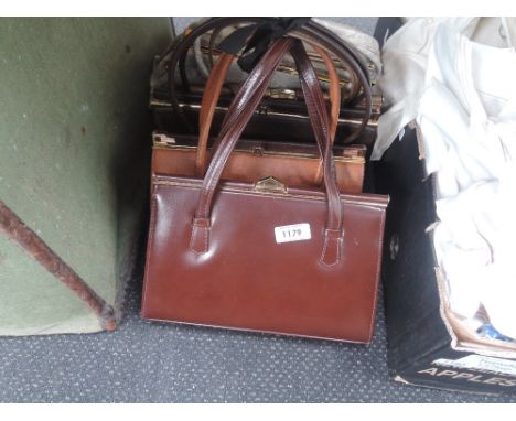 A selection of vintage handbags