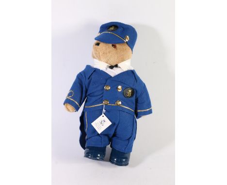 GABRIELLE DESIGNS LIMITED, Hamish Orient Express Bear dressed as a chief steward, Venice Simplon ticket, 40cm tall. 