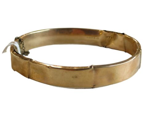 9 CARAT GOLD BANGLE FOR SCRAP 9.5 GRAMS 