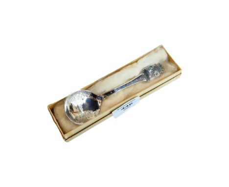 NORWEGIAN CADDY SPOON "HORTEN" BOXED 