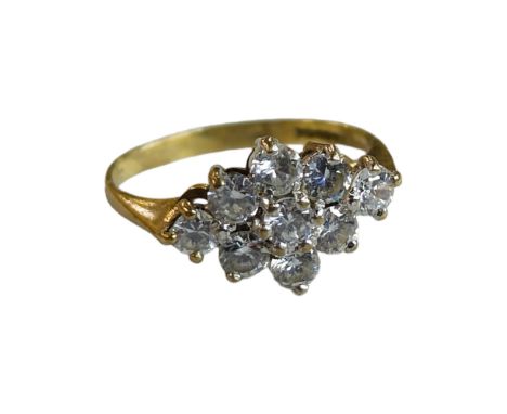 9 CARAT GOLD AND CZ RING 