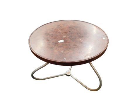 ART DECO TUBULAR BAKALITE TOPPED TABLE 